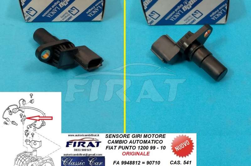 SENSORE GIRI MOTORE FIAT PUNTO 1200 99-10 (9948812)